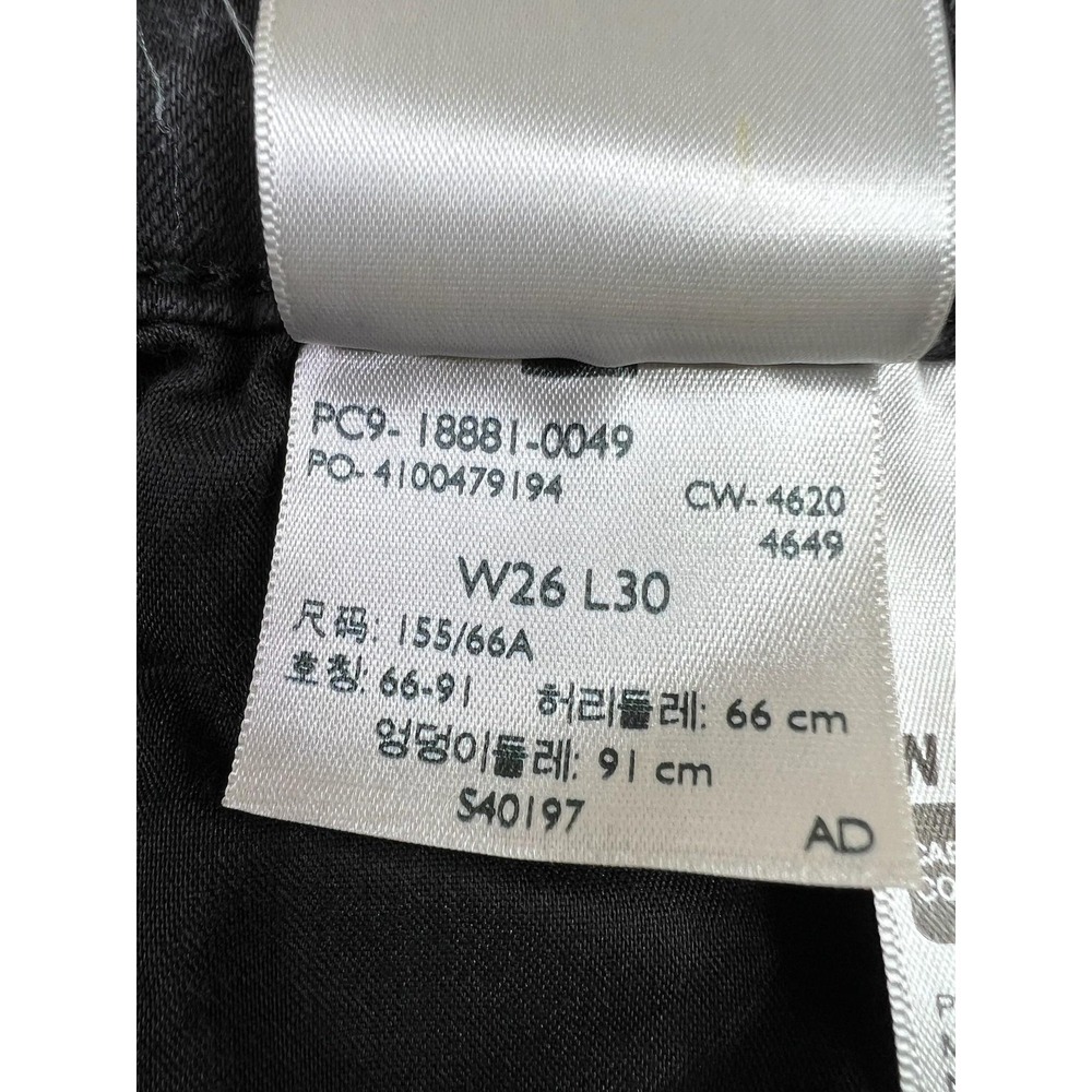 Levis 711 Skinny Jeans Womens 26 Black Charcoal Wash Mid Rise Stretch Denim - Picture 10 of 15